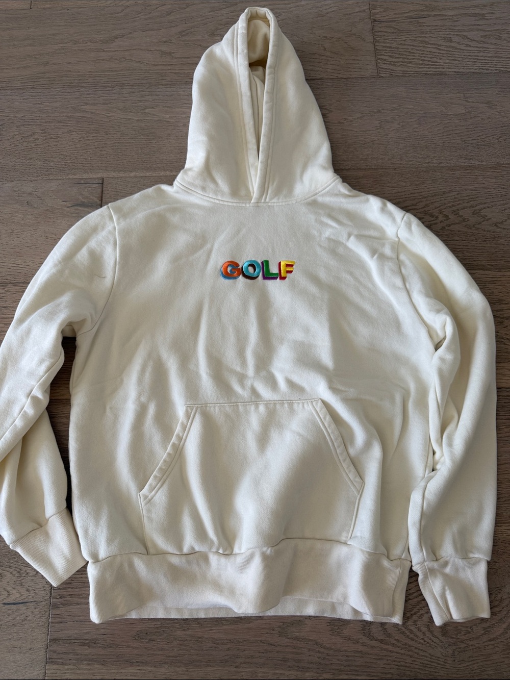 Golf Wang Cream Pullover with GOLF Care Tag